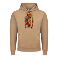 Vintage Coffee Lady of Guadalupe with Roses Vintage Hoodie - texasbilliewilder