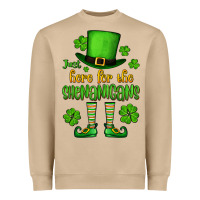 Just Here For The Shenanigans St. Patrick's Heavyweight Sweatshirt | Teevron