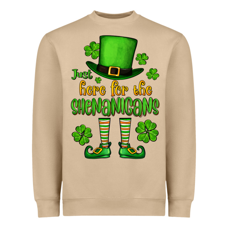 Just Here For The Shenanigans St. Patrick's Heavyweight Sweatshirt by OliviaCreatesArt | Teevron