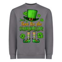Storm Just here for the shenanigans St. Patrick's Heavyweight Sweatshirt - OliviaCreatesArt