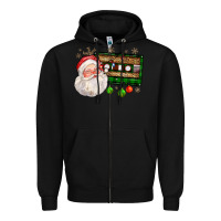 Black santa cassette Zipper Hoodie - FaDigitalArtStudio
