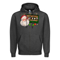Charcoal Heather santa cassette Zipper Hoodie - FaDigitalArtStudio