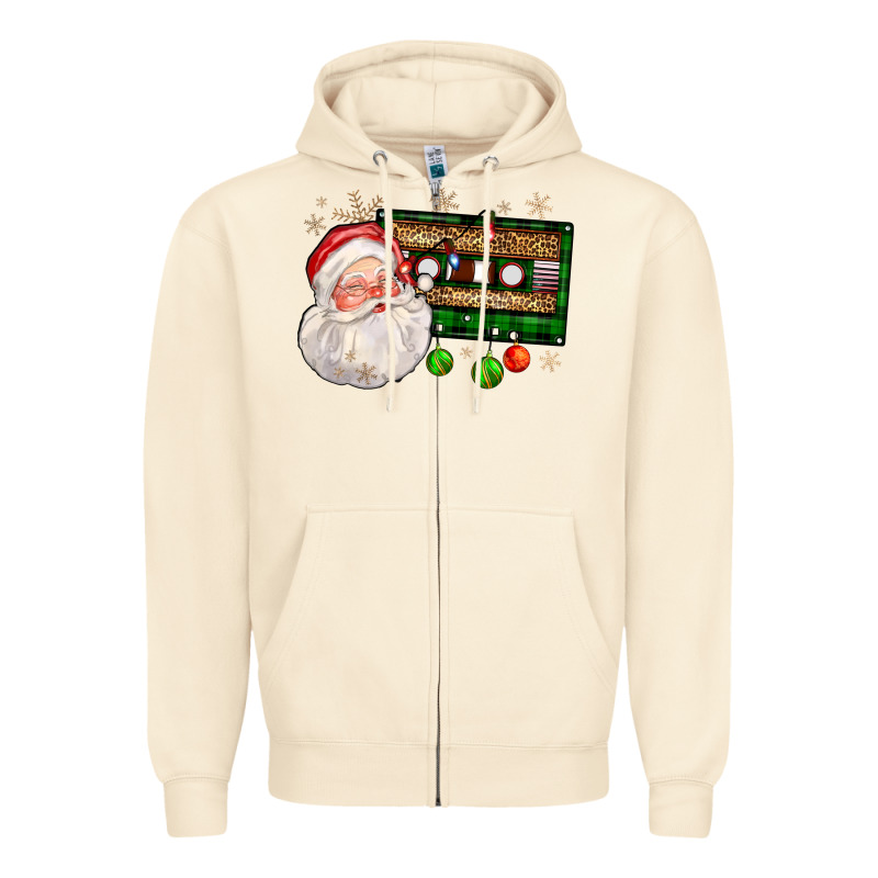 Santa Cassette Zipper Hoodie by FaDigitalArtStudio | Teevron