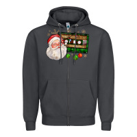 Smoke santa cassette Zipper Hoodie - FaDigitalArtStudio