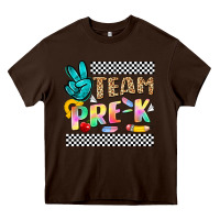 Chocolate Brown team pre k Heavy Core Tee - NancyCooperArtShop