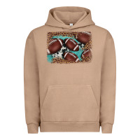 Pigment Burro American football leopard cowhide turquoise  leather background Urban Hoodie - BarkalooDesign