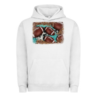 Pigment Lunar Rock American football leopard cowhide turquoise  leather background Urban Hoodie - BarkalooDesign
