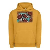 Pigment Peanut Butter American football leopard cowhide turquoise  leather background Urban Hoodie - BarkalooDesign