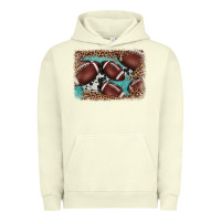 Pigment Pistachio American football leopard cowhide turquoise  leather background Urban Hoodie - BarkalooDesign
