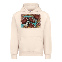 Sandshell American football leopard cowhide turquoise  leather background Urban Hoodie - BarkalooDesign