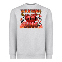 Heather Grey Valentine's Day wild thing you make my heart sing Heavyweight Sweatshirt - FaDigitalArtStudio