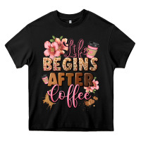 Black life begins after coffee Heavy Core Tee - JahusDesignShop