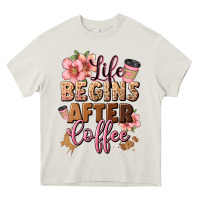 Cream life begins after coffee Heavy Core Tee - JahusDesignShop