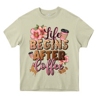 Mossy life begins after coffee Heavy Core Tee - JahusDesignShop