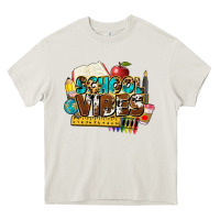 Cream school vibes Heavy Core Tee - NancyCooperArtShop