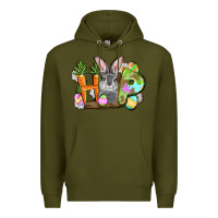 Army Green hop easter day Premium Hoodie - FaDigitalArtStudio
