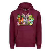 Burgundy hop easter day Premium Hoodie - FaDigitalArtStudio