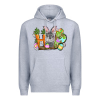 Heather Grey hop easter day Premium Hoodie - FaDigitalArtStudio