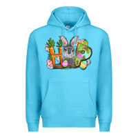 Ocean Blue hop easter day Premium Hoodie - FaDigitalArtStudio