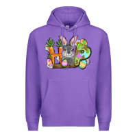 Purple hop easter day Premium Hoodie - FaDigitalArtStudio