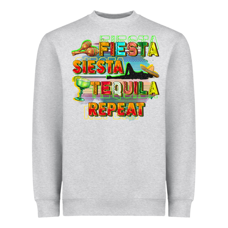 Fiesta Siesta Tequila Repeat Heavyweight Sweatshirt by FaDigitalArtStudio | Teevron