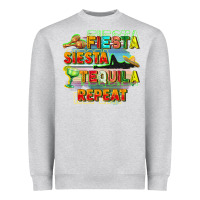 Heather Grey Fiesta siesta tequila repeat Heavyweight Sweatshirt - FaDigitalArtStudio