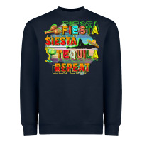Navy Fiesta siesta tequila repeat Heavyweight Sweatshirt - FaDigitalArtStudio