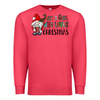 Cardinal just a girk who loves christmas Premium Sweatshirt - CowhideDigitalArt
