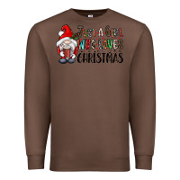 Chestnut just a girk who loves christmas Premium Sweatshirt - CowhideDigitalArt