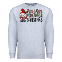 Just A Girk Who Loves Christmas Premium Sweatshirt | Teevron