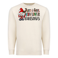Sandshell just a girk who loves christmas Premium Sweatshirt - CowhideDigitalArt