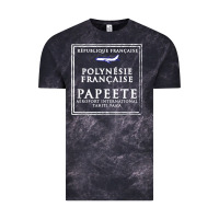 Cloud Black papeete tahiti passport stamp vacation travel t shirt Vintage Tee - maiPhamDesign