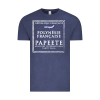 Vintage Denim papeete tahiti passport stamp vacation travel t shirt Vintage Tee - maiPhamDesign