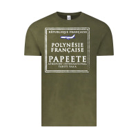 Vintage Olive papeete tahiti passport stamp vacation travel t shirt Vintage Tee - maiPhamDesign