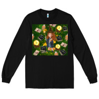 Black wizard girl with magic Long Sleeve Tee - TumblerDesignByShophia