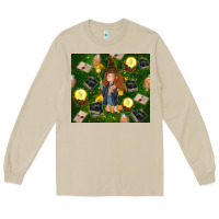 Mushroom wizard girl with magic Long Sleeve Tee - TumblerDesignByShophia
