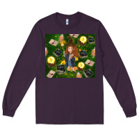 Plum wizard girl with magic Long Sleeve Tee - TumblerDesignByShophia