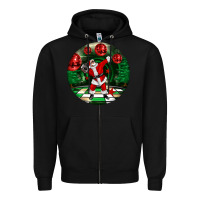 Black Dancing santa Zipper Hoodie - FaDigitalArtStudio