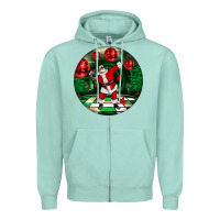 Seafoam Dancing santa Zipper Hoodie - FaDigitalArtStudio
