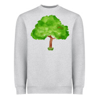 Heather Grey tree fa element 1 Heavyweight Sweatshirt - FaDigitalArtStudio