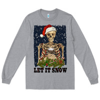 Heather Grey let it snow Long Sleeve Tee - RanaPortraitStore