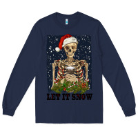 Navy let it snow Long Sleeve Tee - RanaPortraitStore