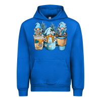 Cobalt winter coffee gnome Urban Hoodie - BarkalooDesign