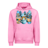 Fuchsia Pink winter coffee gnome Urban Hoodie - BarkalooDesign