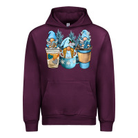 Mauve Wine winter coffee gnome Urban Hoodie - BarkalooDesign