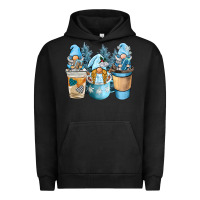 Pigment Black winter coffee gnome Urban Hoodie - BarkalooDesign