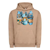 Pigment Burro winter coffee gnome Urban Hoodie - BarkalooDesign