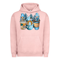 Pigment Salmon winter coffee gnome Urban Hoodie - BarkalooDesign
