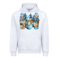 White winter coffee gnome Urban Hoodie - BarkalooDesign
