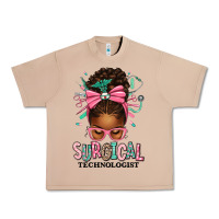 Burro Surgical Technologist Afro Messy Bun Urban Heavy Tee - texasbilliewilder